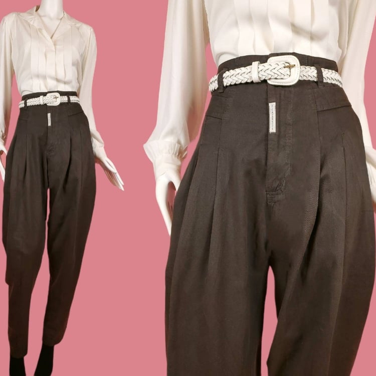 1980s Z Cavaricci pants. Ultra high waist, baggy | Bite My