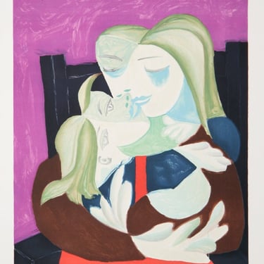 Femme et Enfant Enlaces, Pablo Picasso (After), Marina Picasso Estate Lithograph Collection 