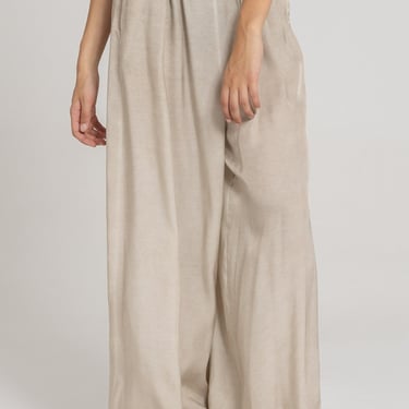 Semi-Sheer Wide Leg Pants in SAND or BLACK