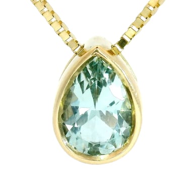 Connecticut Tourmaline Pear Necklace