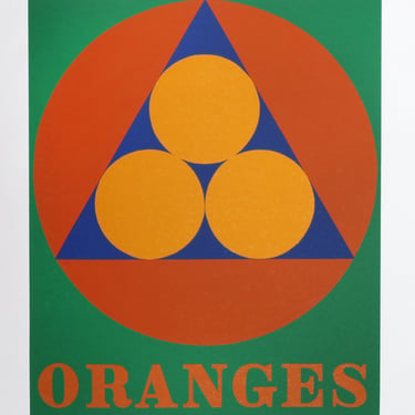 Robert Indiana, Oranges from the American Dream Portfolio, Screenprint 