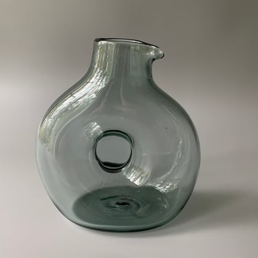 La Mailloche Quebec Smokey Gray Glass Carafe Decanter by Jean Vallieres 
