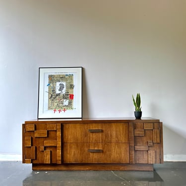 MCM Brutalist Credenza by Lane Staccato 