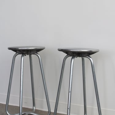 Brushed Steel Stools by Terrence Conran for Habitat