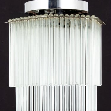 Gaetano Sciolari Hexagonal Glass Rod Chandelier