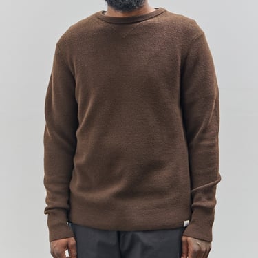 Merz b. Schwanen Ribbed Crewneck Pullover, Coffee