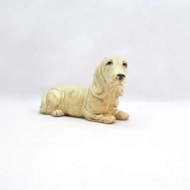 Vintage Decorama Ceramic Basset Hound Dog Sweet Face and Eyes Japan 
