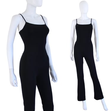 1990s CLIMAX Black Spandex Catsuit - 1990s Black Spandex Jumpsuit - Vintage Black Catsuit - Vintage Sexy Black Jumpsuit | Size XS / Small 