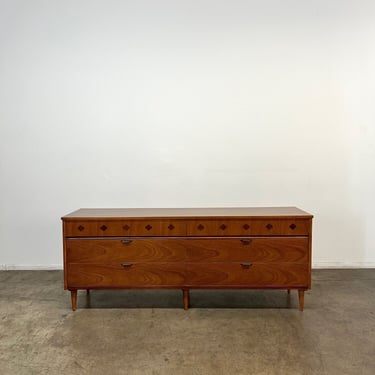 Mid century dresser with inlay detail 