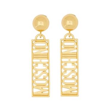 Moschino Women Logo Earrings