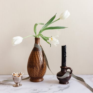 midcentury German artisan made textured vase