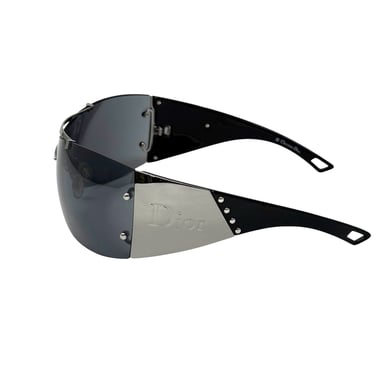 Dior Silver Jumbo Logo Sunglasses