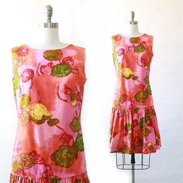 Vintage 60s floral Hawaiian Dress 