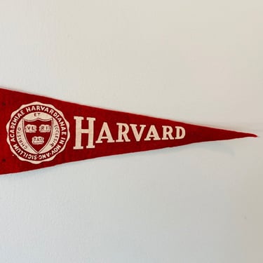 Vintage Harvard University Mini Pennant 