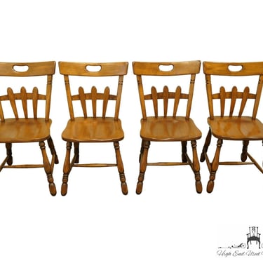Set of 4 WILLETT FURNITURE Solid Maple Colonial Style Dining Side Chairs 206 
