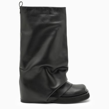 The Attico Robin Black Leather Boot Women