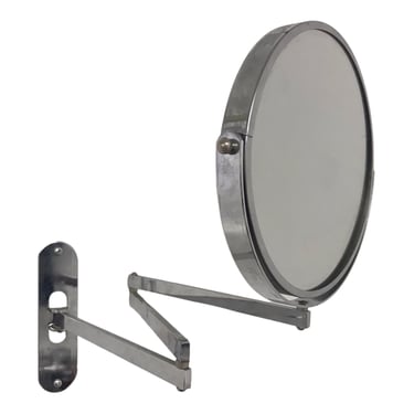 Mid-Century Chrome Metal Accordion Wall Mount Mirror || Expandable/Adjustable Makeup/Shaving Double Sided Scissor Mirror 