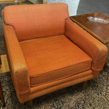 Orange Tweed MCM Arm Chair