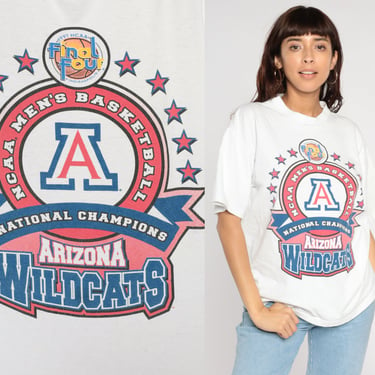 Arizona Wildcats T Shirt 90s University of Arizona Football Shirt U of A Graphic Tee College Tucson Vintage 1990s Starter Medium Large 