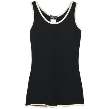 Chanel 1998 Sleeveless Short Jumpsuit Black #38
