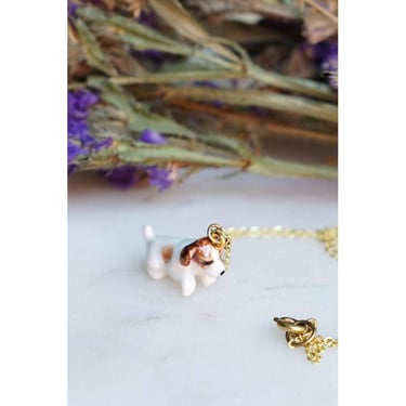 Peter and June - Tiny Jack Russle Puppy Necklace