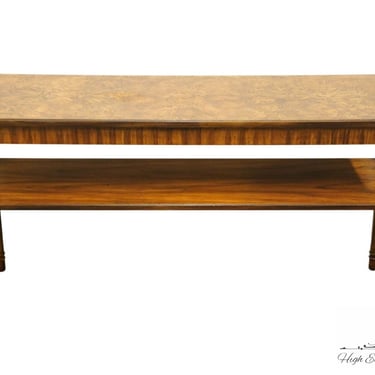HIGH END Italian Tuscan Mediterranean Style 54" Accent Sofa Table with Burled Wood Top 324-525 