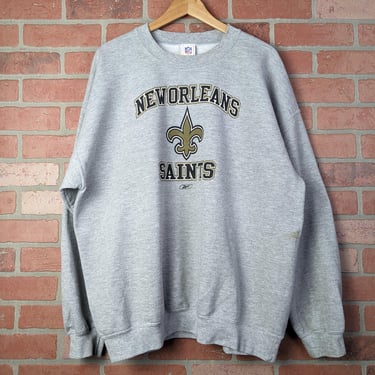 Vintage 90s NFL New Orleans Saints Football ORIGINAL Crewneck Sweatshirt - 2 Extra Large 