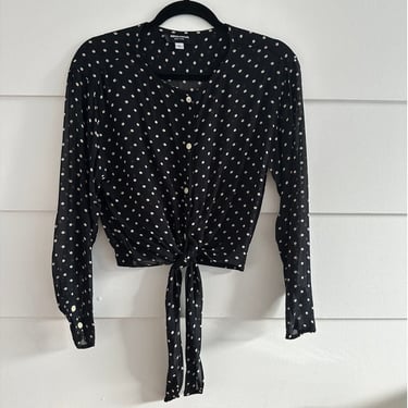 90s Blouse | Polka Dot Blouse | Vintage Long Sleeve Blouse | Nira Nira New York 