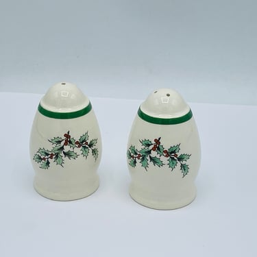 Vintage Spode Christmas Tree Salt and Pepper Shakers -Nice  Condition- 