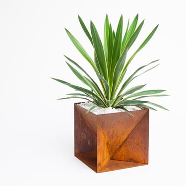 Origami Planter - Weathering Steel