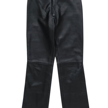 Michael Hoban North Beach - Vintage Black Leather High Waisted Pants Sz 2