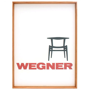 Vintage Limited Edition rare Hans K Wegner Poster in WYETH Frame