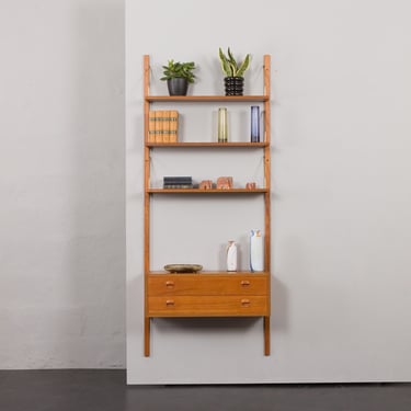 Entry teak wall unit in Cadovius style, Denmark, 1960s 