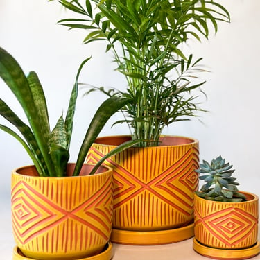 Zulu Terra Cotta Planters - Turmeric