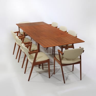 Mid Century Danish Modern Teak Dining Set Kai Kristiansen & Moreddi 