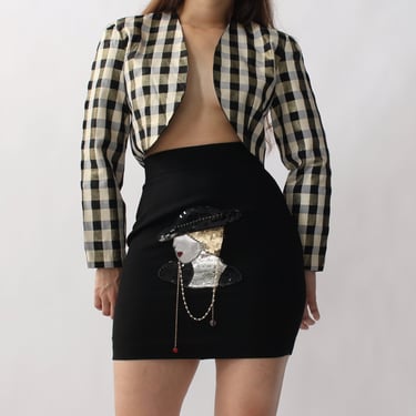 Reworked Embellished Miniskirt - W25