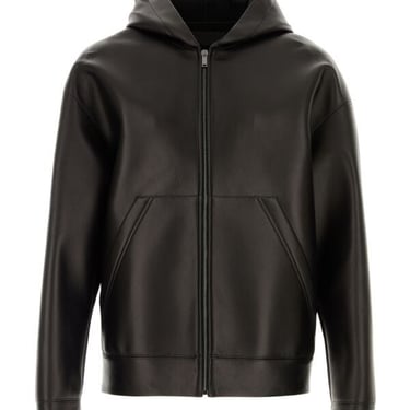 Valentino Garavani Men Black Leather Jacket