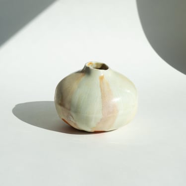 Mini Moon Vase in Woodfired Porcelain