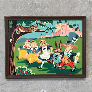 Vintage Alice in Wonderland Painting