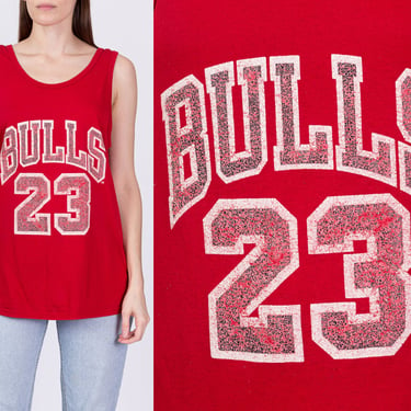 90s Chicago Bulls Michael Jordan #23 Tank - Men's Medium, Women's Large | Vintage Distressed Graphic Sports Jersey T Shirt 