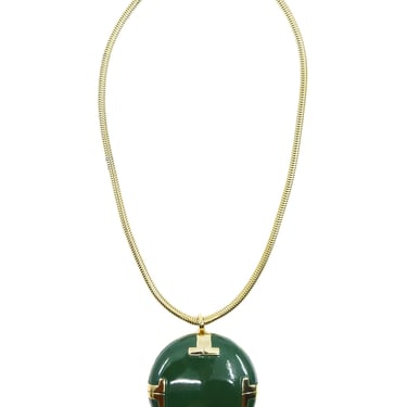 Lanvin Enamel Pendant Necklace