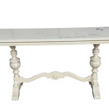 White Distressed Farm Console Table EK221-105