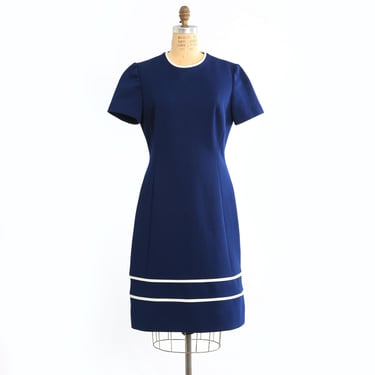 vintage 1960s navy blue nautical dress 