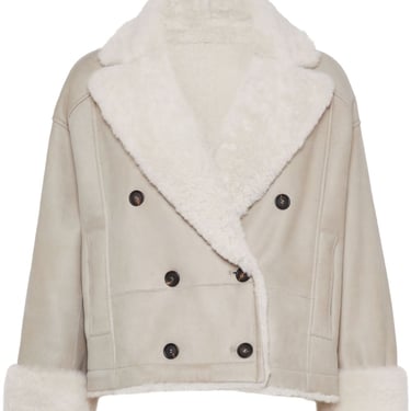 Brunello Cucinelli Women Reversible Suede Double-Breasted Jacket