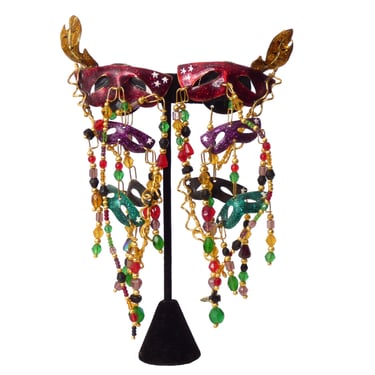 LUNCH AT THE RITZ- 1989 Masquerade Charm Earrings