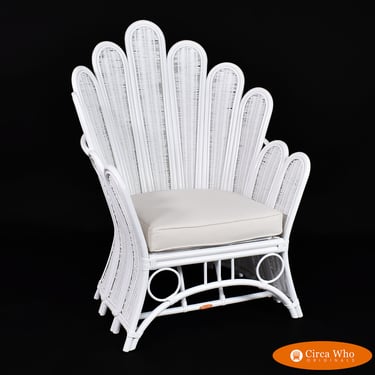 Single White Palm Frond Chair by Circa Who Originals
