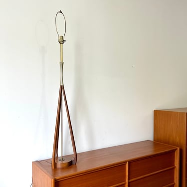 Vintage 60s Mid Century Danish Modern Large Floor or Table Lamp 