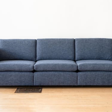 Charles Pfister for Knoll Blue Tweed Sofa