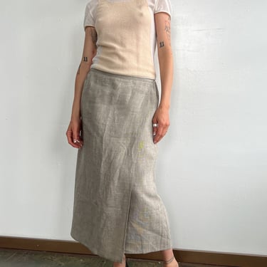 Eskandar Linen Wrap Easy Skirt (M)