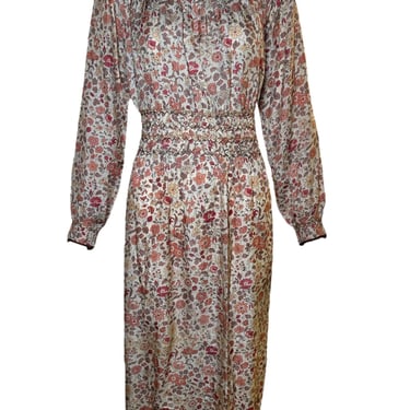 Liberty & Co of London 1930's Block Print Floral Dress